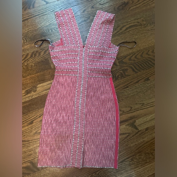 Herve Leger Pink Houndstooth Bandage Dress size small - Picture 2 of 4
